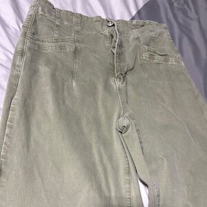 Relaxed Fit Green Chinos with Earthy Tone